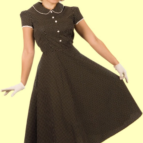 Stop Staring Black and White Polka Dot Dress - Picture 1 of 6